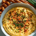 Alkoholfreier Rinderbrühe Käse Dip mit Senf & Gewürzen!