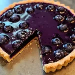 Blaubeer-Ganache-Tarte mit weißer Schokolade