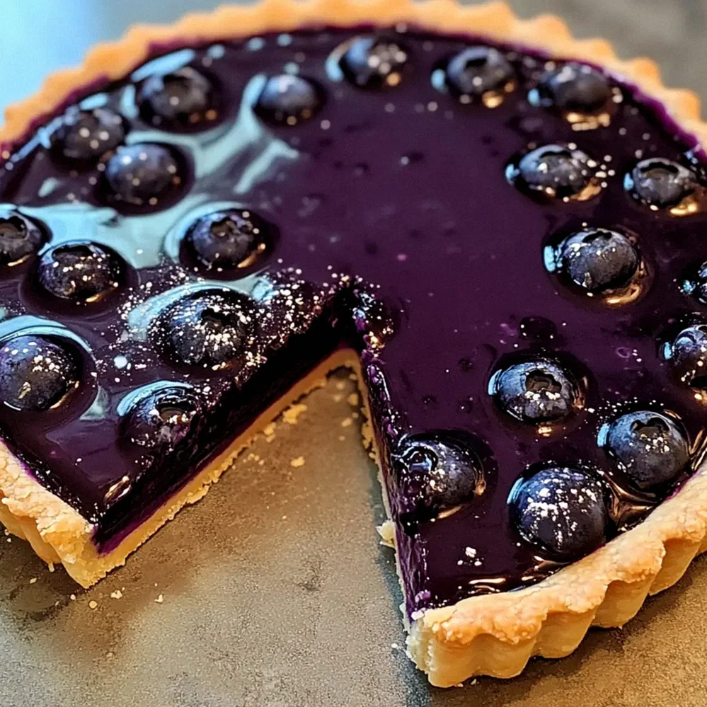 Blaubeer-Ganache-Tarte mit weißer Schokolade