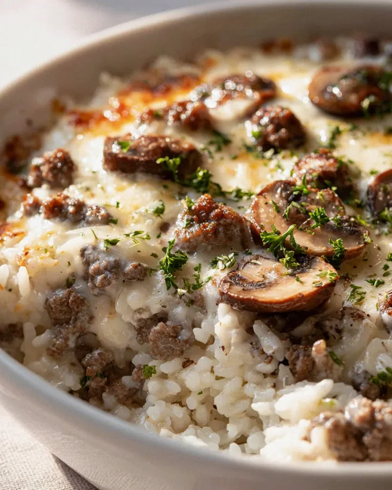 Cremiger Rindfleisch-Reisauflauf mit Pilzen: Einfach & lecker – Schritt 2
