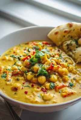 Cremiges Kichererbsen Curry mit Naan Brot – schnell & lecker!