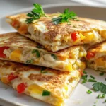 Crispy Low Carb High Protein Chicken Ranch Quesadilla