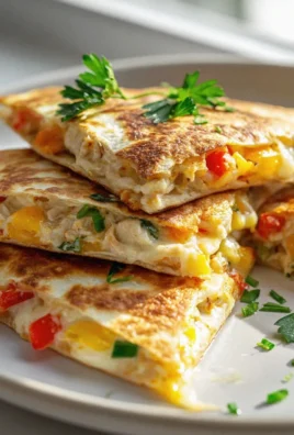 Crispy Low Carb High Protein Chicken Ranch Quesadilla