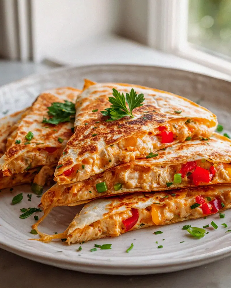 Crispy Low Carb High Protein Chicken Ranch Quesadilla – Schritt 2