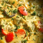 Currysuppe mit Hähnchen
