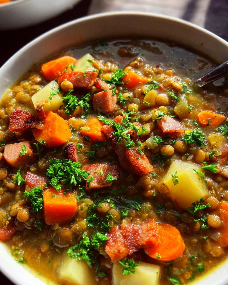 Einfache klassische Linsensuppe – Schritt 1