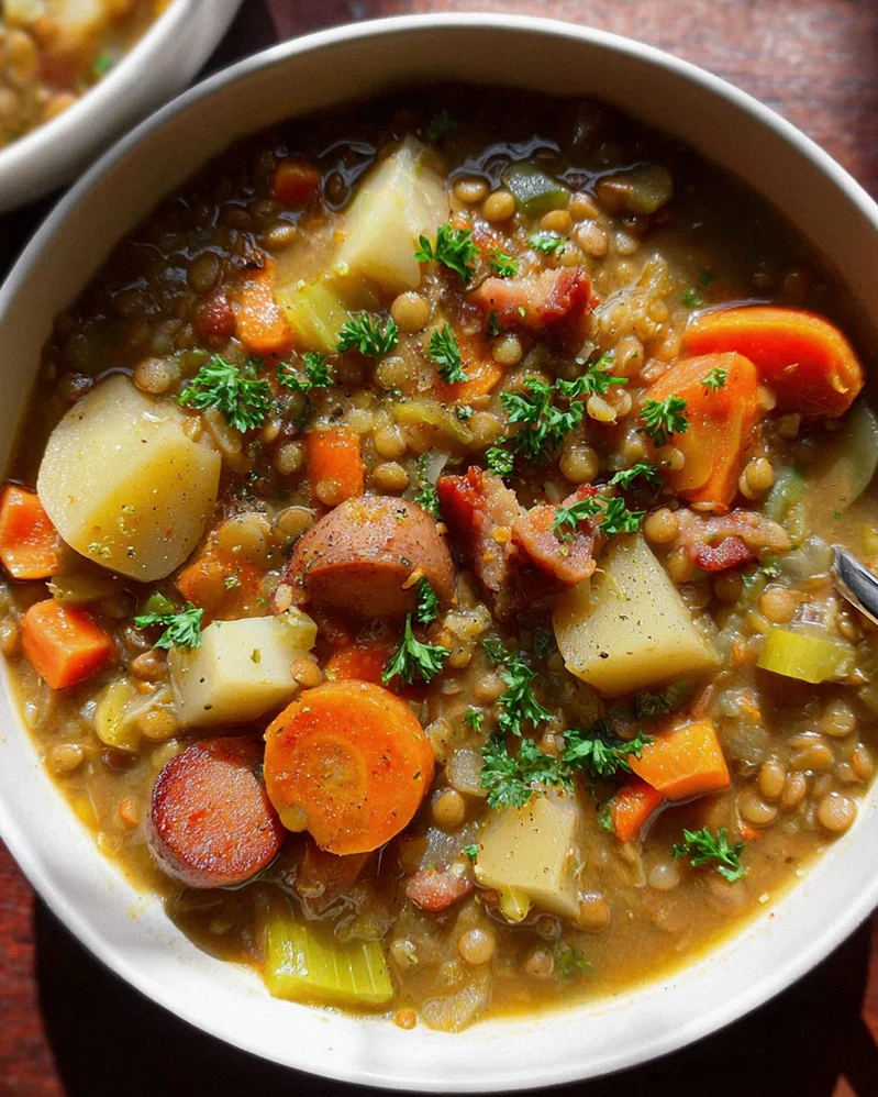 Einfache klassische Linsensuppe – Schritt 2