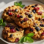 Energie Cookies mit Quark, Hafer und Trockenfrüchten