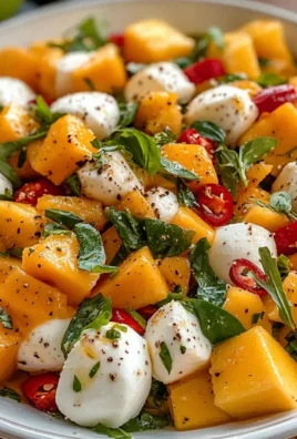 Frischer Mango-Mozzarella-Salat für den Sommer