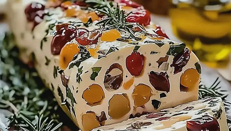 Frischkäserolle Antipasto einfache Feiertagsleckerei
