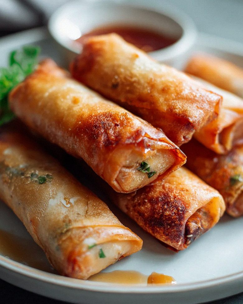 Gefüllte Airfryer Frühlingsrollen mit Tofu und frischen Kräutern genießen – Schritt 2