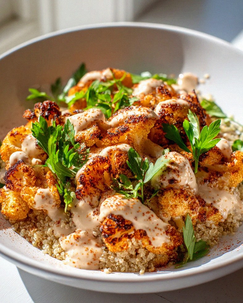 Gerösteter Blumenkohl-Tahini-Bowl: Dein gesundes Gericht!