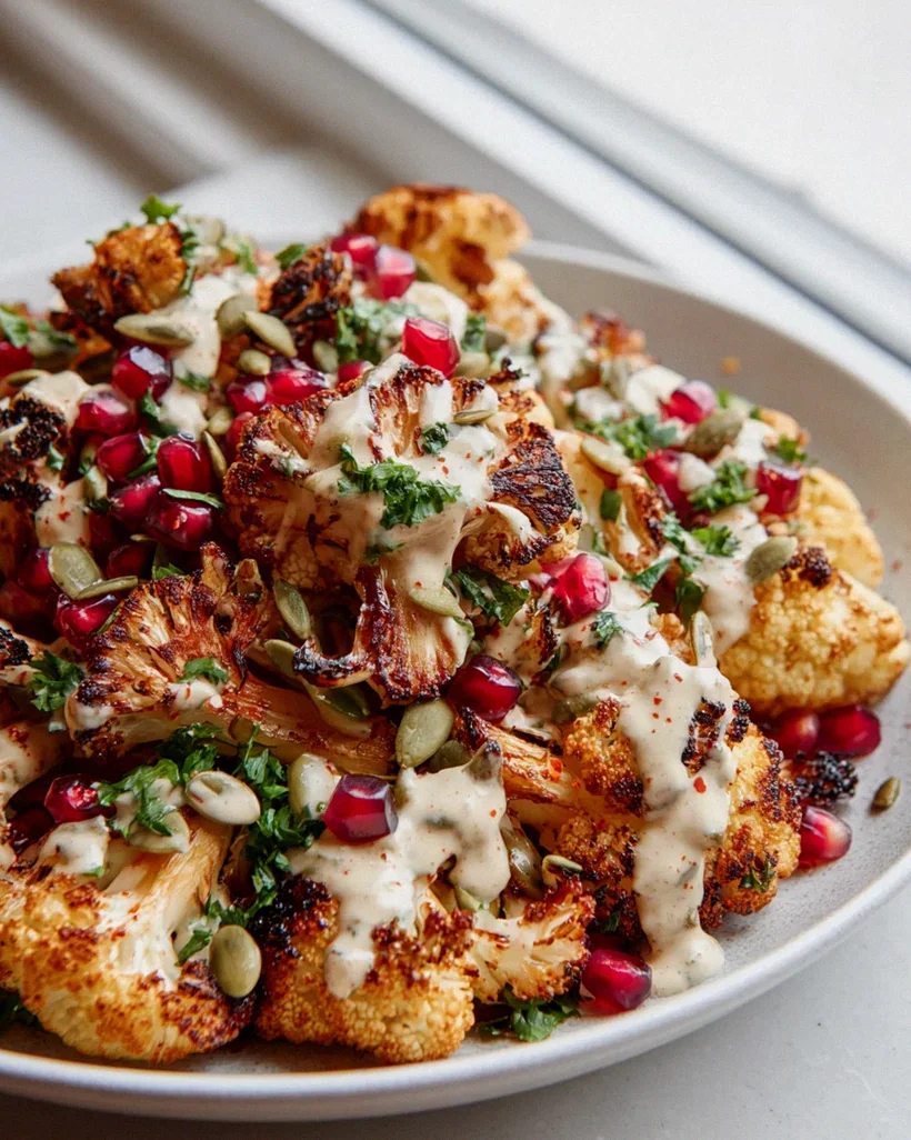Gerösteter Blumenkohl Tahini Salat: Schnell & Lecker!
