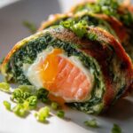 Goldene Spinat-Lachs-Rolle