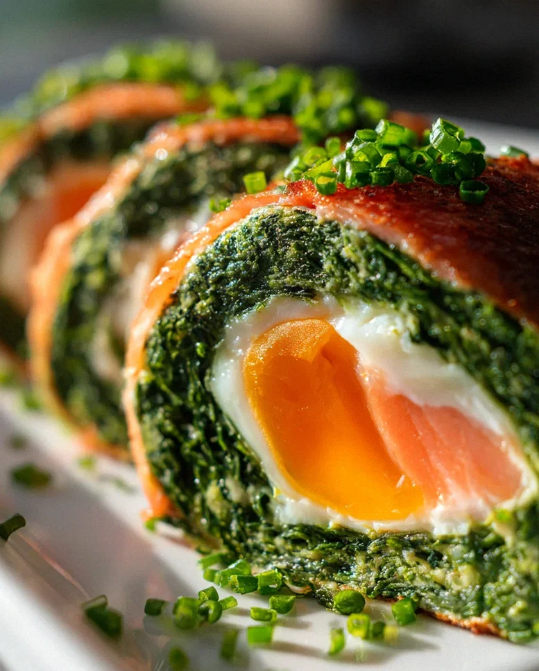 Goldene Spinat-Lachs-Rolle – Schritt 2
