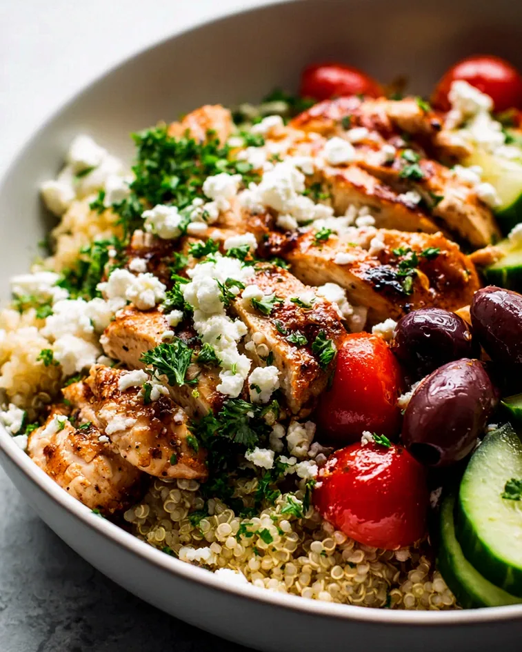 Griechische Hähnchen-Bowls mit Quinoa und Oliven - Einfach lecker! – Schritt 1