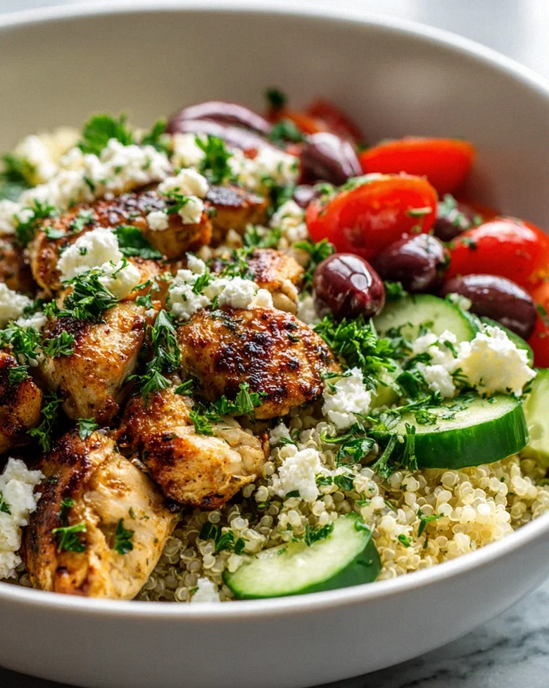 Griechische Hähnchen-Bowls mit Quinoa und Oliven - Einfach lecker! – Schritt 2