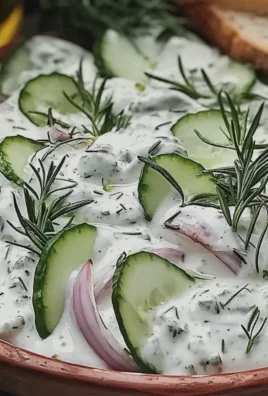 Gurkensalat mit cremigem Dressing ganz einfach zubereiten
