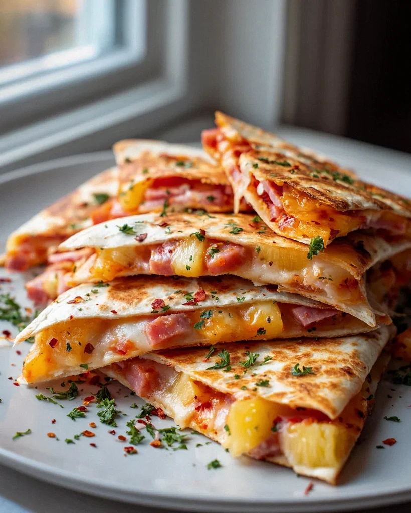 Hawaiianische Quesadillas mit Käse – Schritt 2