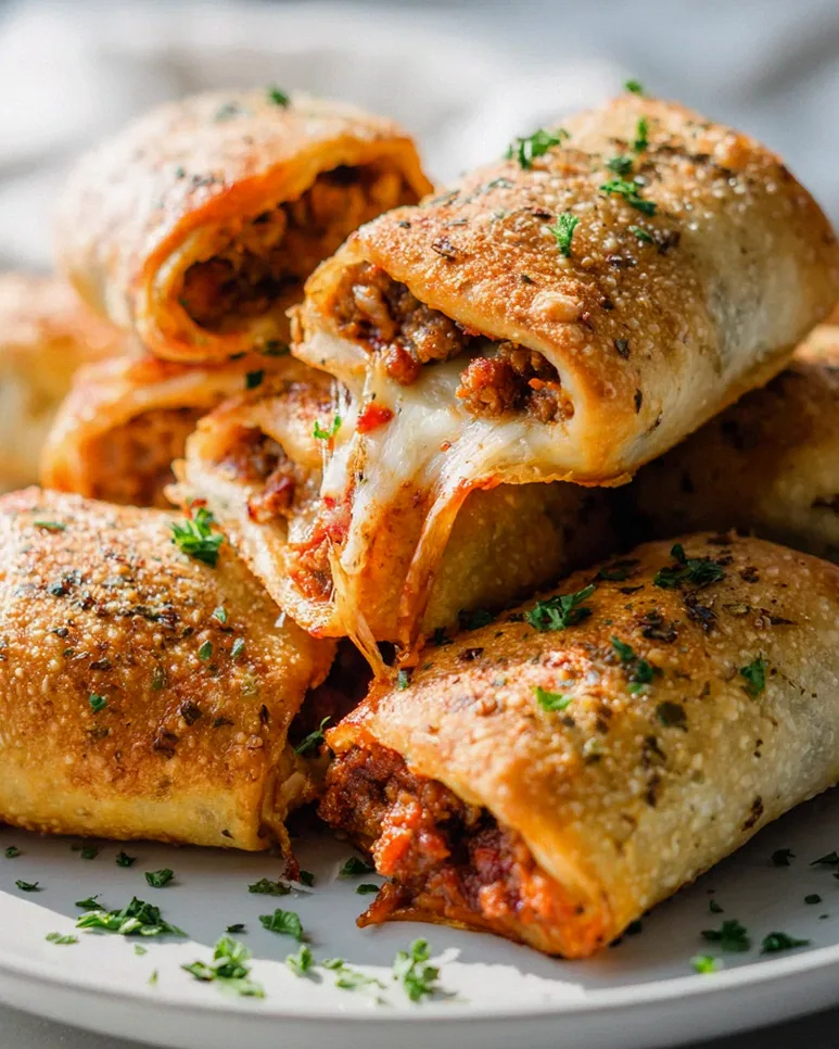 Irresistible High Protein Beef turkey pepperoni Pizza Rolls Rezept – Schritt 1