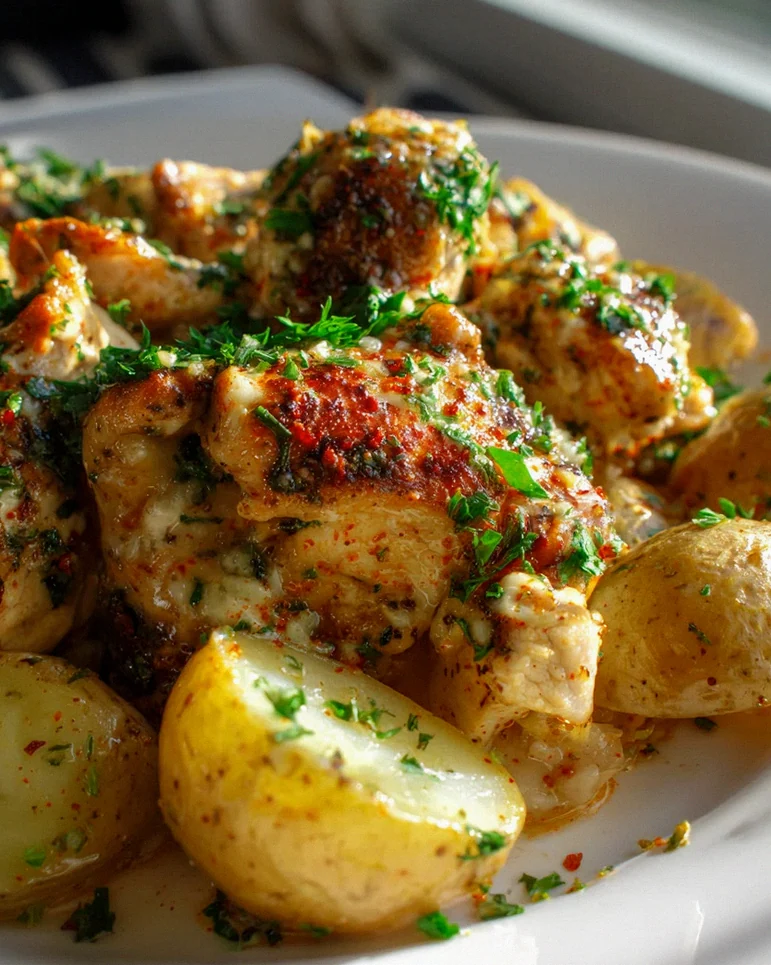 Knoblauch-Parmesan-Hähnchen mit Kartoffeln – Schnell & Lecker! – Schritt 1