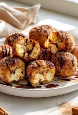 Knusprige Churro Käsekuchen-Bites aus der Heißluftfritteuse