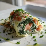 Köstliche Spinat-Lachs-Kartoffelrolle