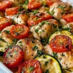 Mediterraner Hühnchen Zucchini Auflauf leicht gemacht