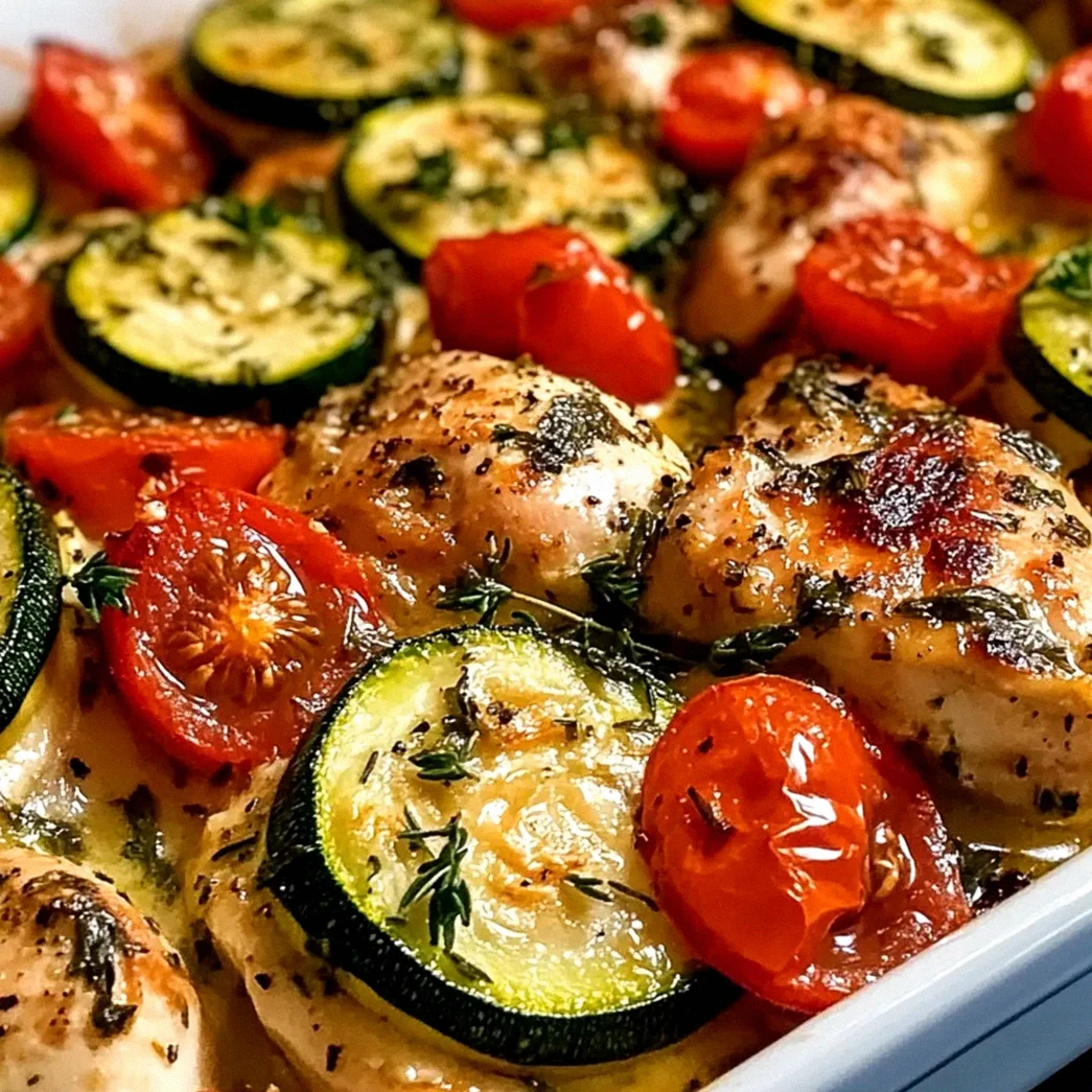 Mediterraner Hühnchen Zucchini Auflauf leicht gemacht – Schritt 1