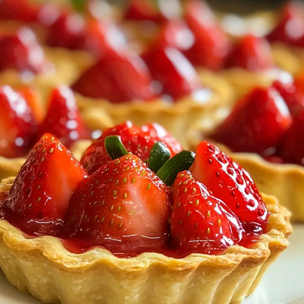 Mini-Erdbeertörtchen mit buttrigem Mürbeteig