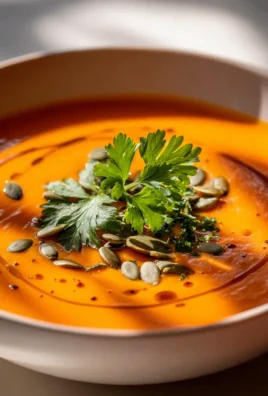 Omas aromatische Kürbissuppe mit geröstetem Knoblauchöl