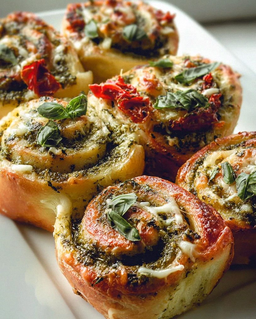 Pizzaschnecken Mit Pesto Und Mozzarella