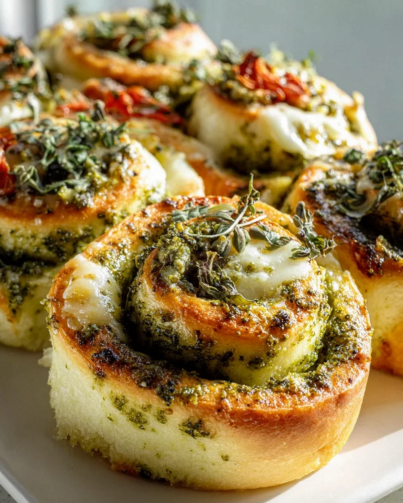 Pizzaschnecken Mit Pesto Und Mozzarella – Schritt 2