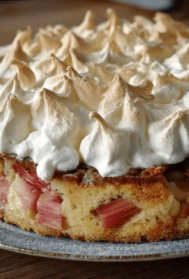 Rhabarber Baiser Kuchen