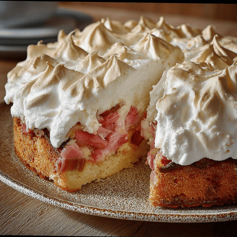 Rhabarber Baiser Kuchen – Schritt 1