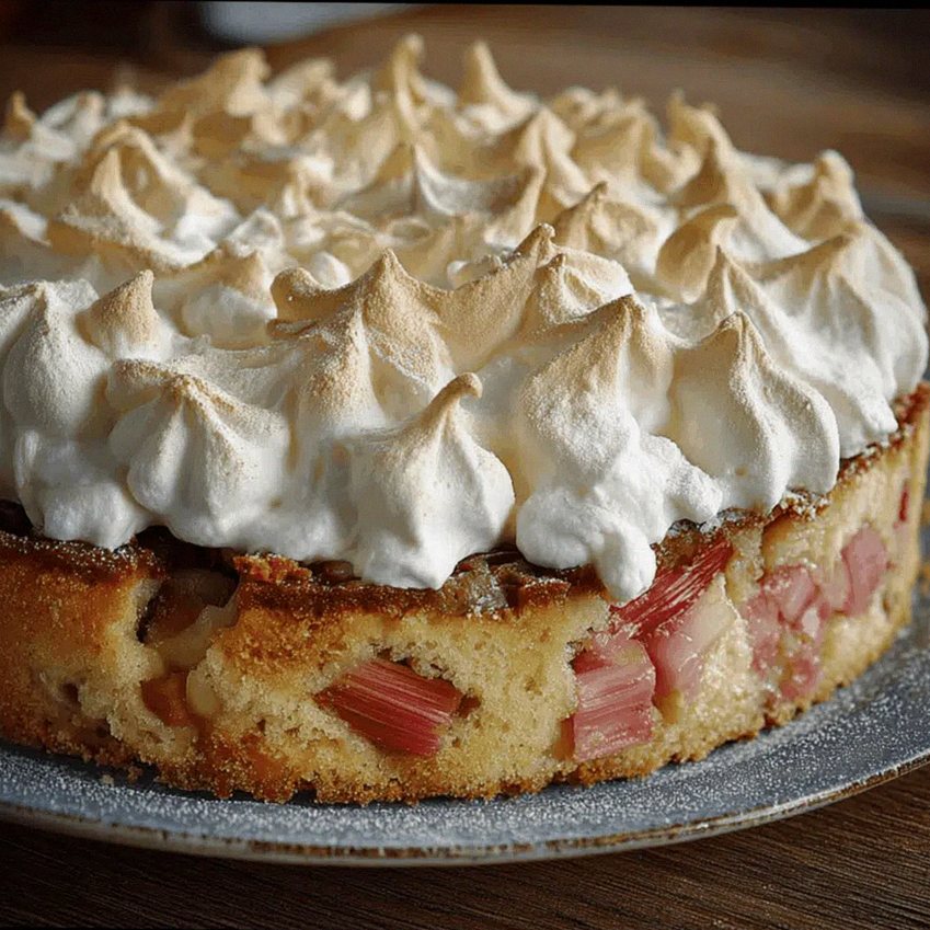 Rhabarber Baiser Kuchen – Schritt 2