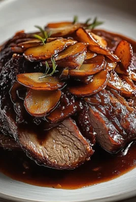 Rinderbrust in Balsamico-Zwiebelsauce