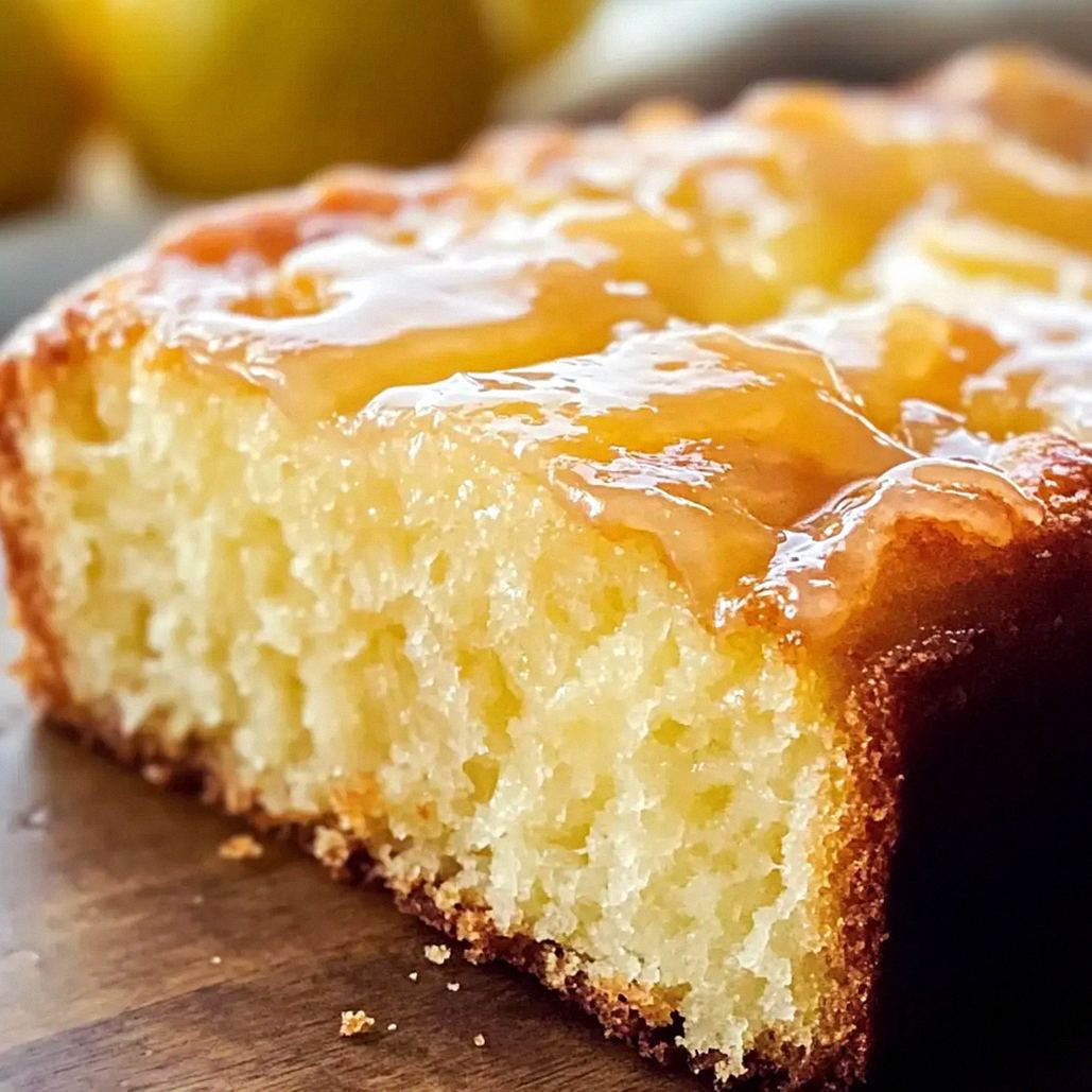 Sauerteig Zitronenkuchen mit Zuckerglasur genießen
