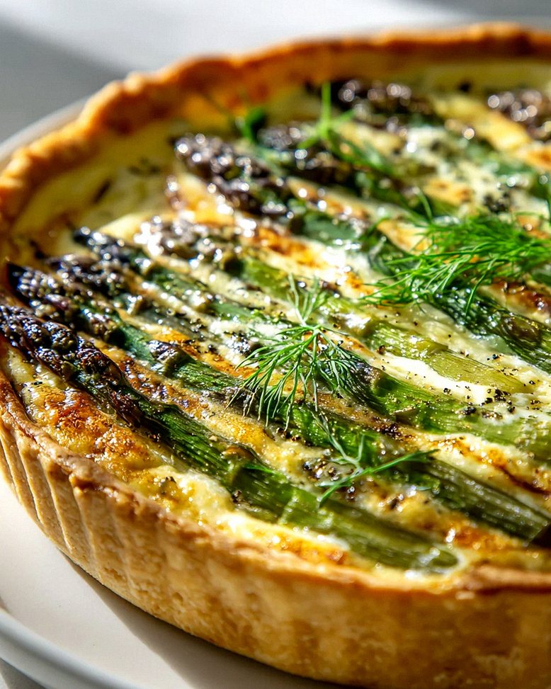 Spargel Quiche mit grünem Spargel - Köstliches Rezept entdecken!