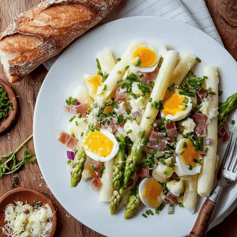 Spargelsalat mit Putenschinken und Ei – Schritt 1