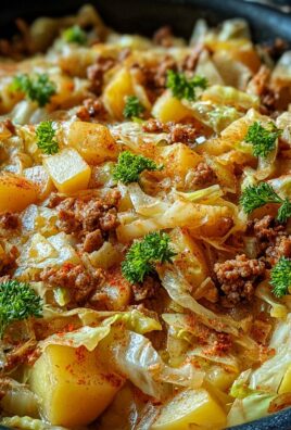 Spitzkohl-Kartoffel-Pfanne mit Hackfleisch