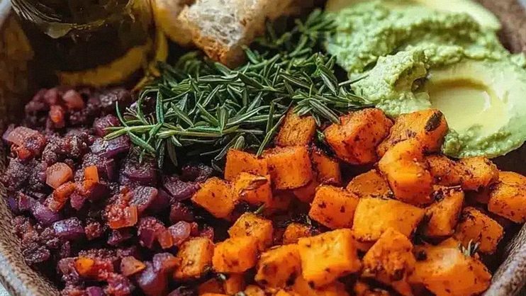 Süßkartoffel Burrito Bowl