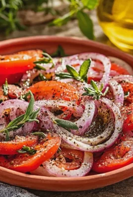 Tomatensalat mit roten Zwiebeln einfach und frisch