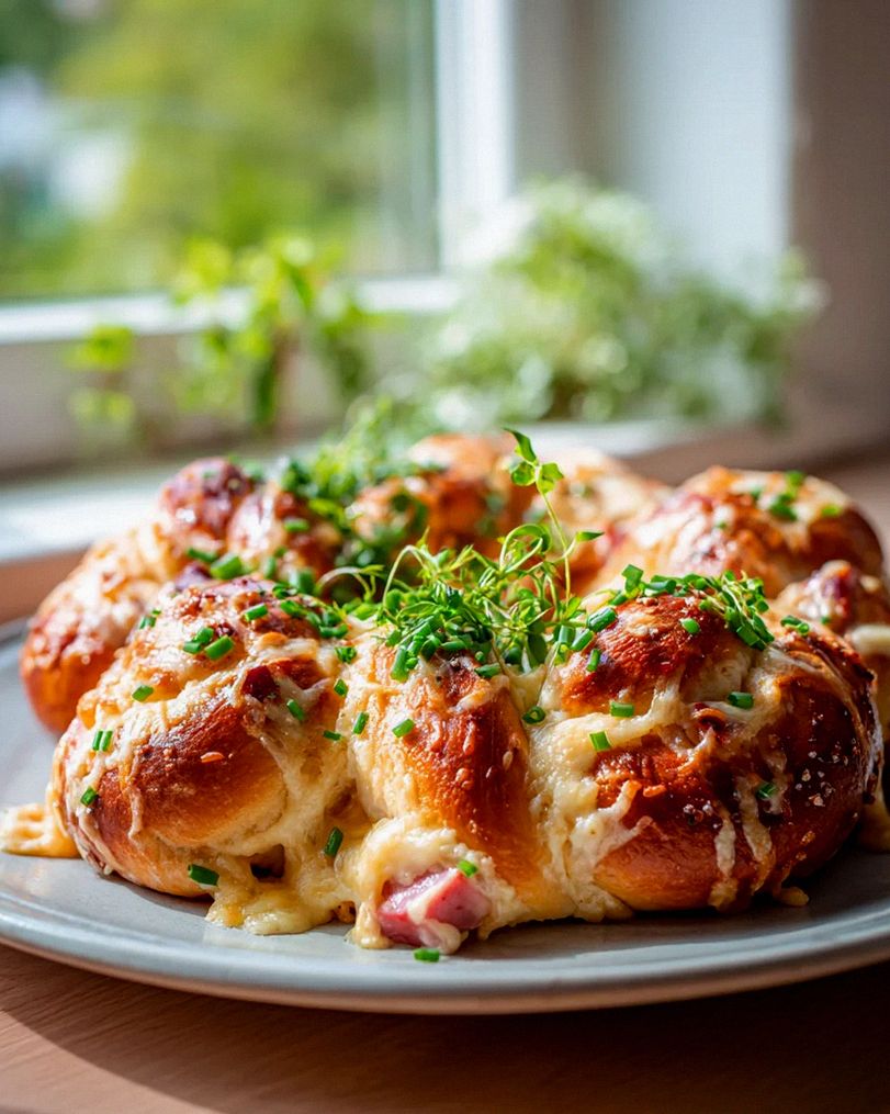 Überbackene Brezeln mit Putenschinken & Käse - Extra cremig! – Schritt 2