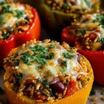 Vegetarische Gefüllte Paprika mit Reis
