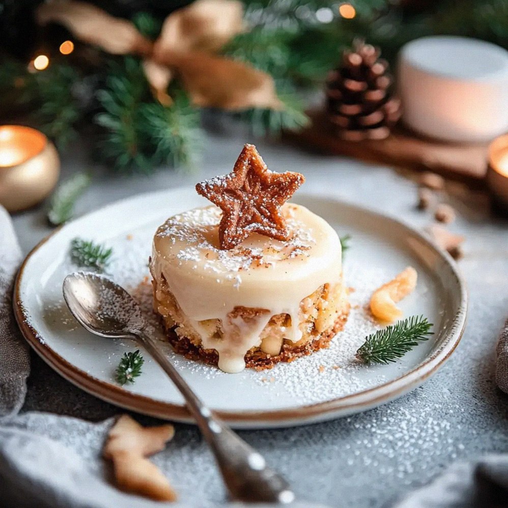 Weihnachtsdessert: Apfel-Zimtstern-Küchlein mit Vanillesoße – Schritt 2