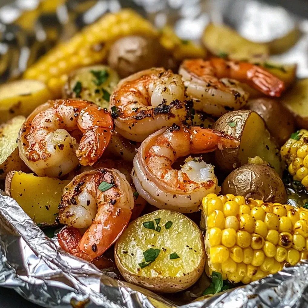 Würzige gegrillte Garnelen im Foil Packet Genuss
