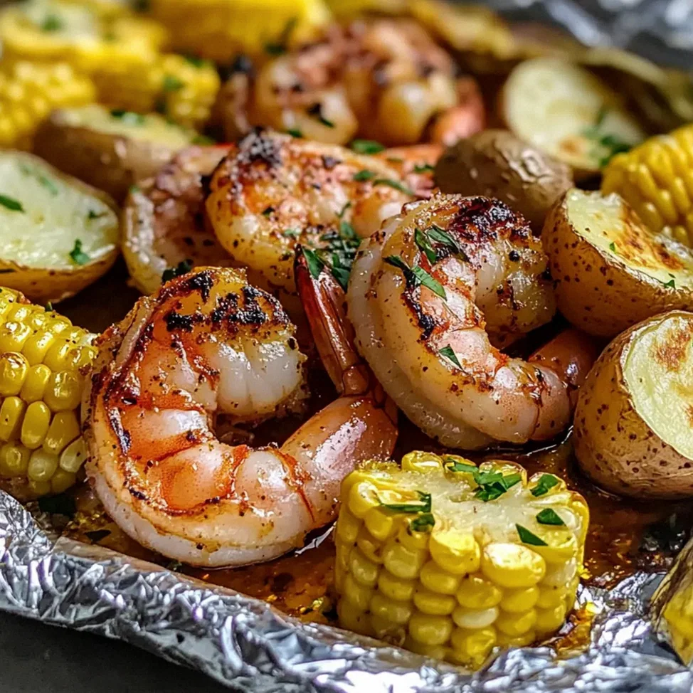 Würzige gegrillte Garnelen im Foil Packet Genuss – Schritt 1