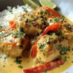 Zartes Hähnchen in Kokos-Limetten-Sauce