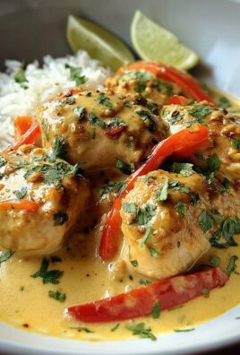 Zartes Hähnchen in Kokos-Limetten-Sauce